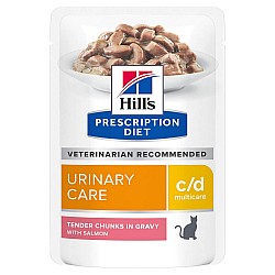 Hill's Cat c/d Urinary Care Cat Salmon Pouch 貓用 泌尿道處方(魚肉) 濕糧 85g*12包裝