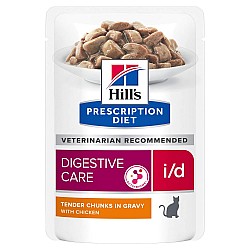 Hill's Cat i/d Digestive Care Chicken Pouch 貓用 腸胃(雞肉)配方處方濕糧 85g*12包裝