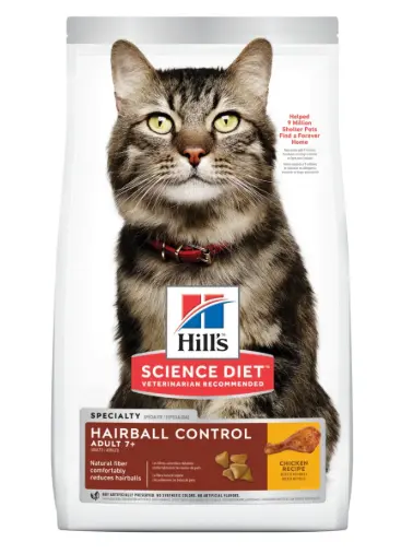 Hill's 希爾思 Science Diet 高齡貓 去毛球專用配方 貓糧 貓乾糧 7lbs