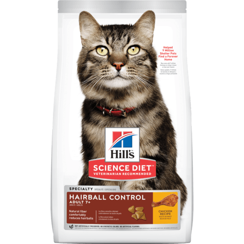 Hill's Science Diet Cat Adult Hairball Control 7lbs