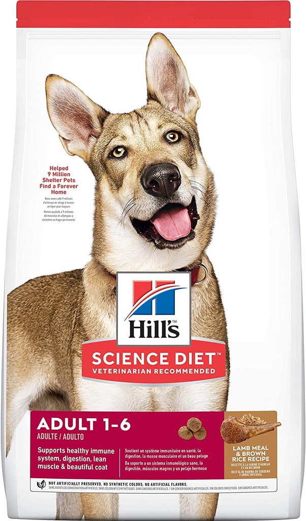Hill's Dog Adult 1-6 Lamb & Rice Original Bites 成犬羊飯配方 (標準粒) 15.5lbs