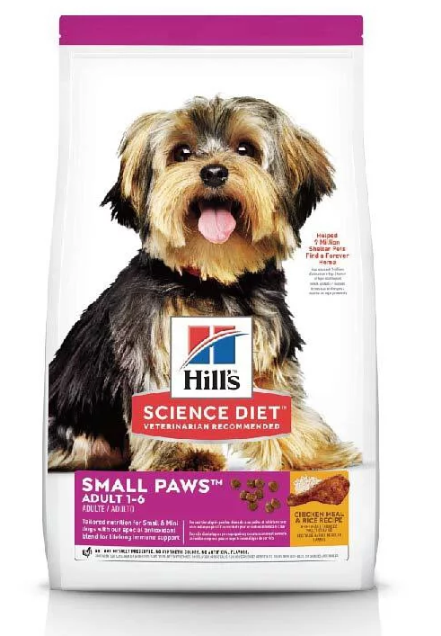 Hill's Science Diet Dog Adult 1-6 Small Paws  15.5lbs