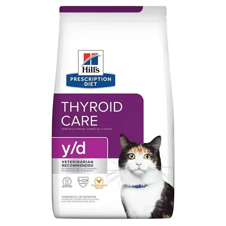 Hill's Prescription Diet y/d Thyroid Care Dry Cat Food 4lbs