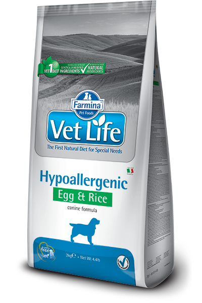Vet Life Hypoallergenic 低敏配方 (蛋 & 飯) 處方糧 狗糧 2kg