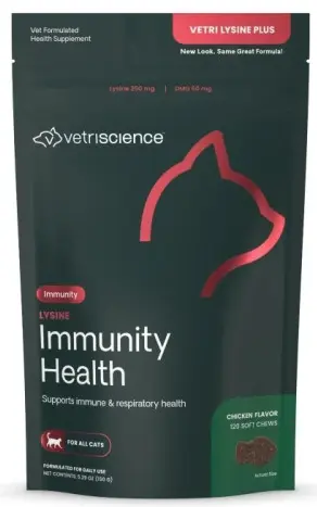 VetriScience Vetri-Lysine Plus Bit-Sized Chews For Cats (120 Chews)
