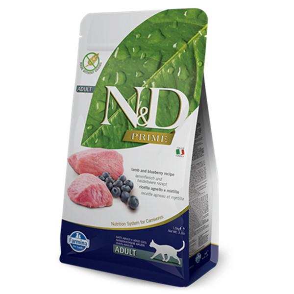 Farmina N&D Cat 成貓專用 天然無殼物系列 羊及藍梅味 1.5kg