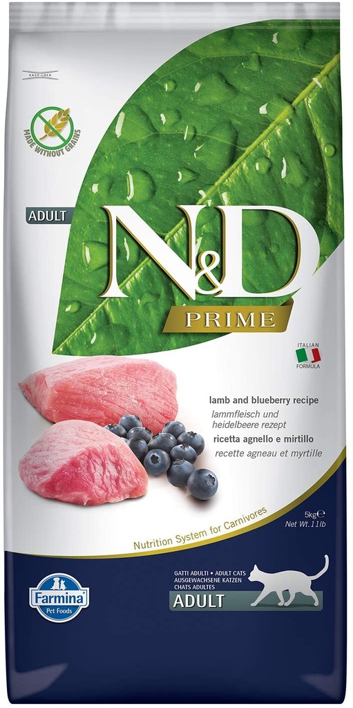 Farmina N&D Cat Lamb & Blueberry Adult  5kg