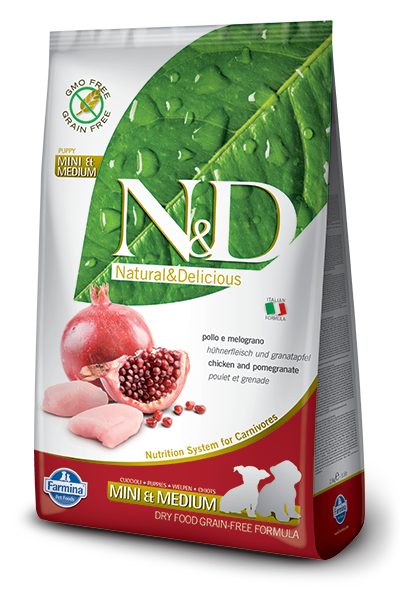 Farmina N&D Grain Free Chicken & Pomegranate for Mini Puppy Dry Food 2.5kg