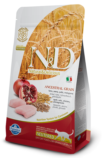 FARMINA N&D Low Ancestral Grain Neutered Adult with Chicken and Pomegranate 1.5 kg