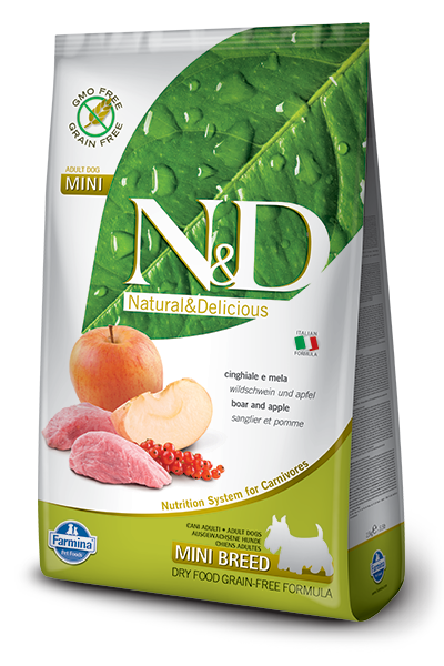 Farmina Natural & Delicious N&D Dog Boar & Apple Adult Mini 2.5kg