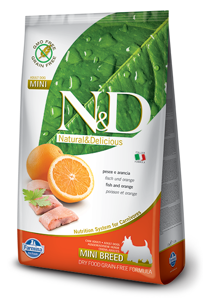Farmina Natural & Delicious N&D Dog Fish & Orange Adult Mini 7kg