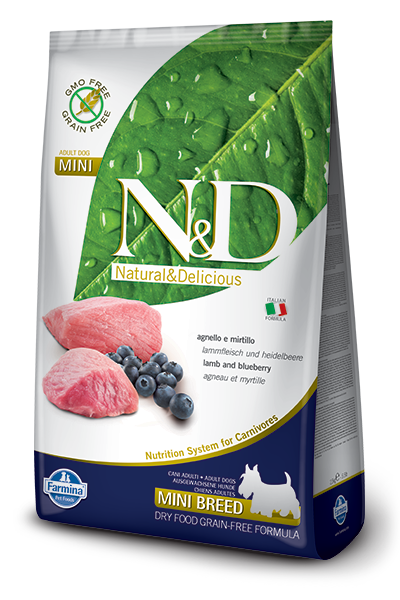 Farmina Natural & Delicious N&D Dog Lamb & Blueberry Adult Min 2.5kg