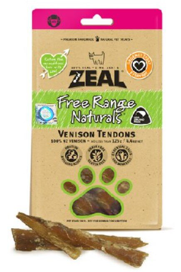 Zeal Venison Tendons 125g (Made in New Zealand)