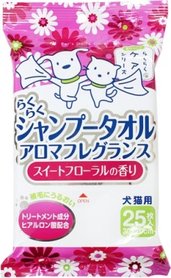 (Directly from Japan) Super Cat Pet wipes (sweet and floral Flavor) 25pc