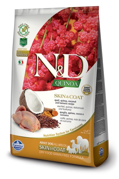 Farmina Natural & Delicious N&D Quinoa Skin and Coat Quail Adult dog 2.5kg