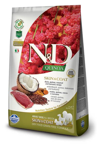 Farmina Natural & Delicious N&D Quinoa Skin and Coat Duck Adult dog 2.5kg