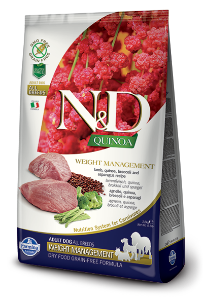 Farmina N&D 成犬專用 天然無殼物系列 體重管理配方 藜麥及羊肉 2.5kg