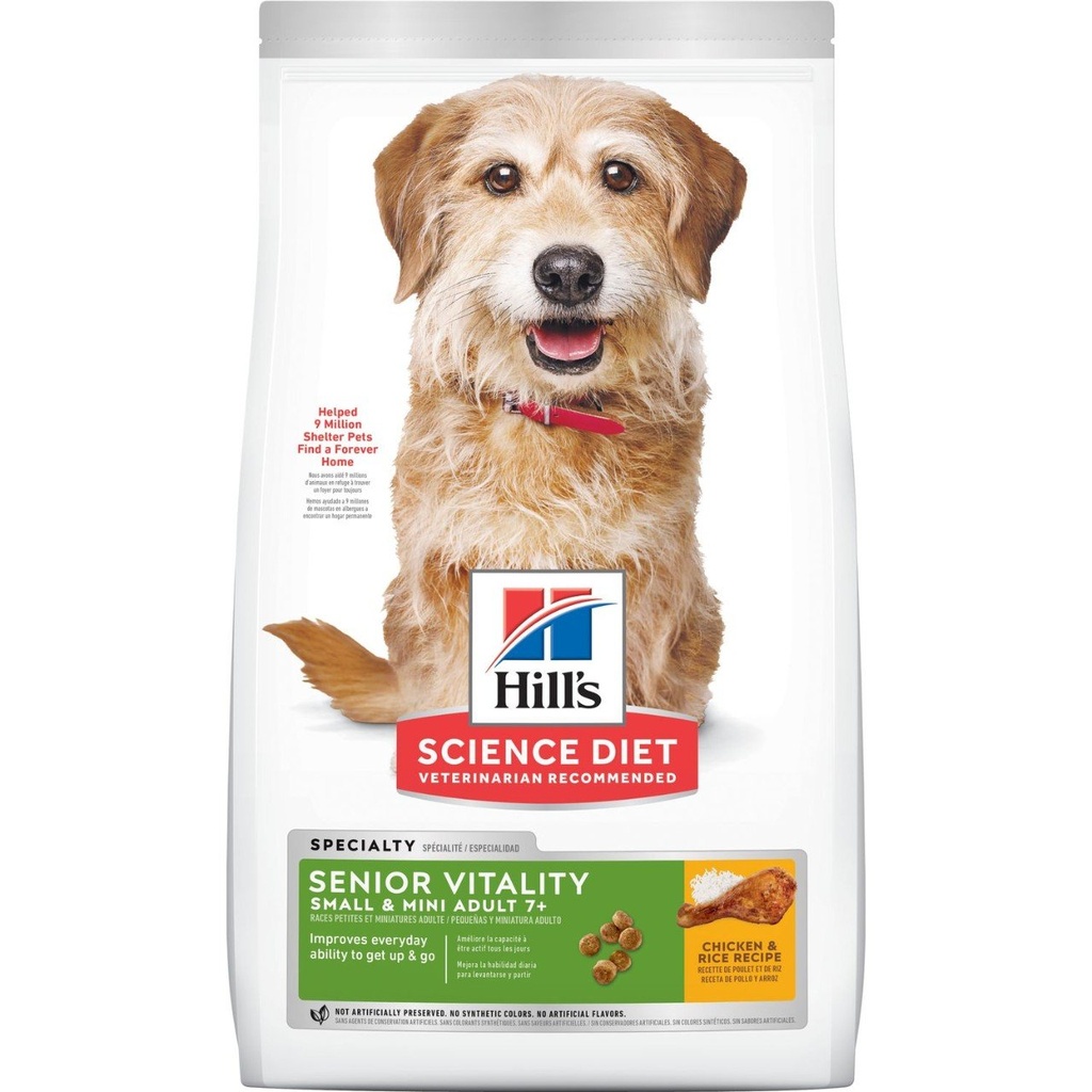 Hill's Dog 年輕活力系列 小型高齡犬乾糧 (7歲以上成犬適用) 雞肉及米配方 3.5lbs