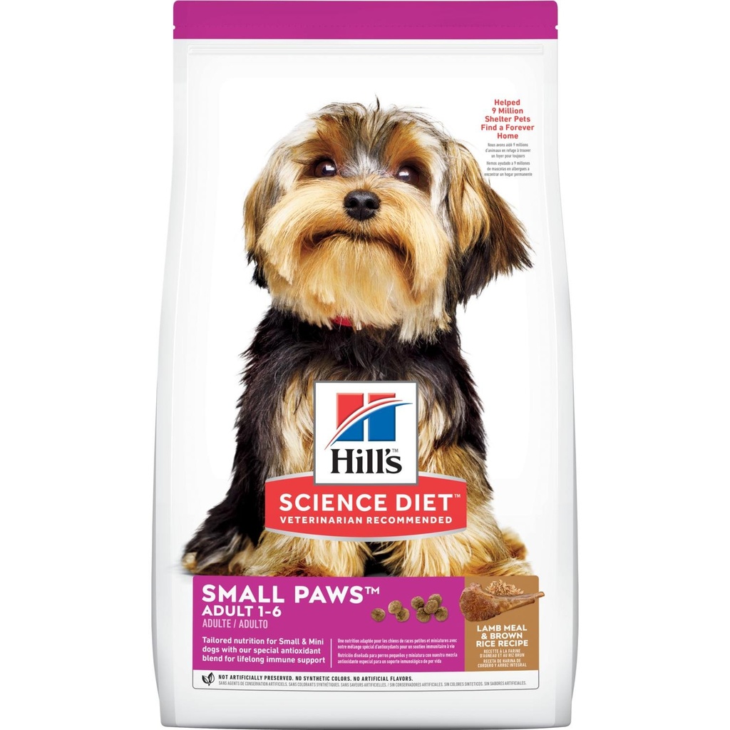 Hill's Dog Adult 1-6 Small Paws (Lamb & brown rice) 小型犬專用成犬配方 (羊飯) 4.5lbs