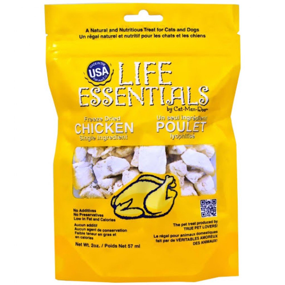 Cat-Man-Doo Life Essentials Freeze Dried Chicken 凍乾脫水雞肉粒 2oz 美國制造 