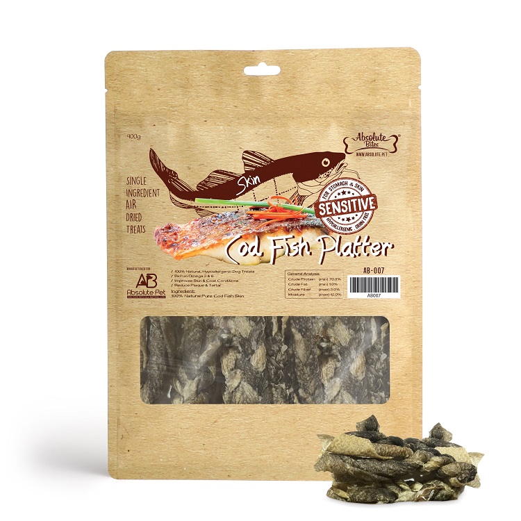 Absolute Bites Freeze Dried Cod Fish Platter 120g (Made in USA)