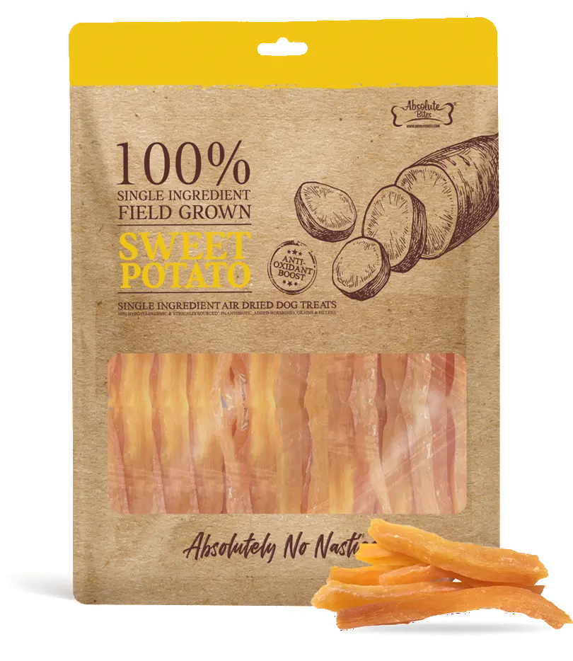 Absolute Bites Air Dried Sweet Potato 天然風乾原塊健康甜薯 狗小食240g