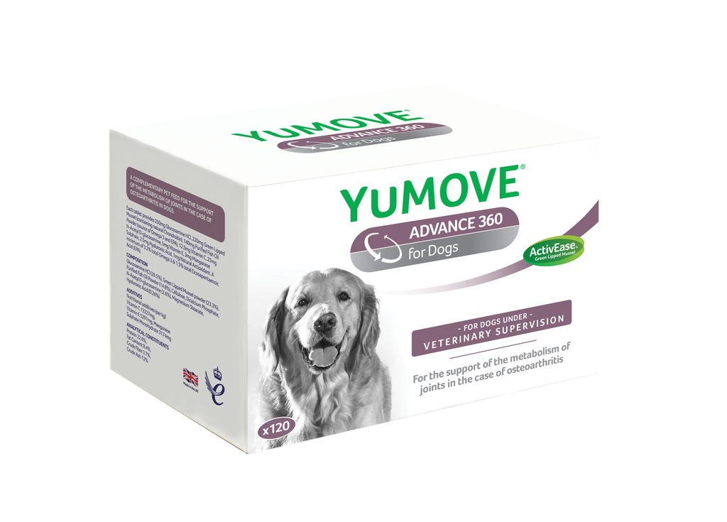 Lintbells YuMOVE ADVANCE 360 DOGS 加護關節寶 (狗用) 120粒咀嚼片 (Made in the UK) 
