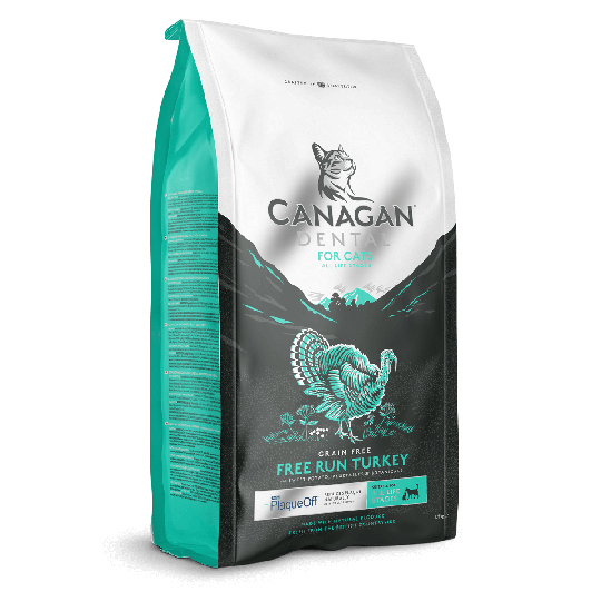 Canagan Turkey Dental with PlaqueOff Grain Free Food For Cats 4kg