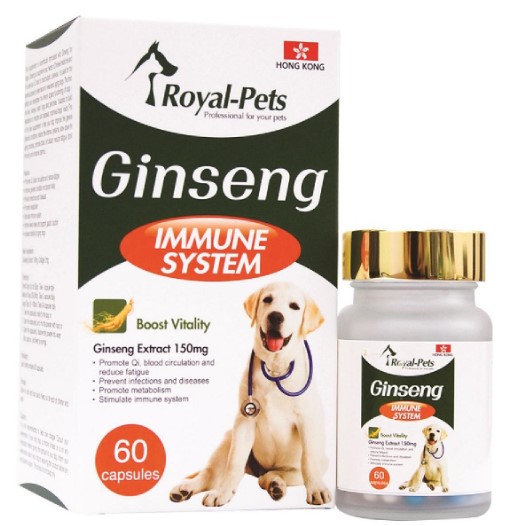 Royal Pets Ginseng Extract 150mg 60 capsules