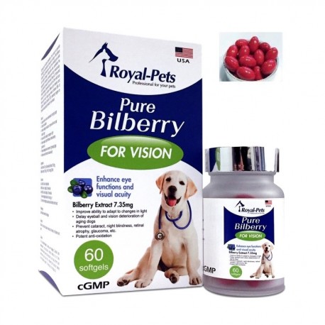 Royal-Pets - 純正藍莓 犬用 60粒軟膠囊 