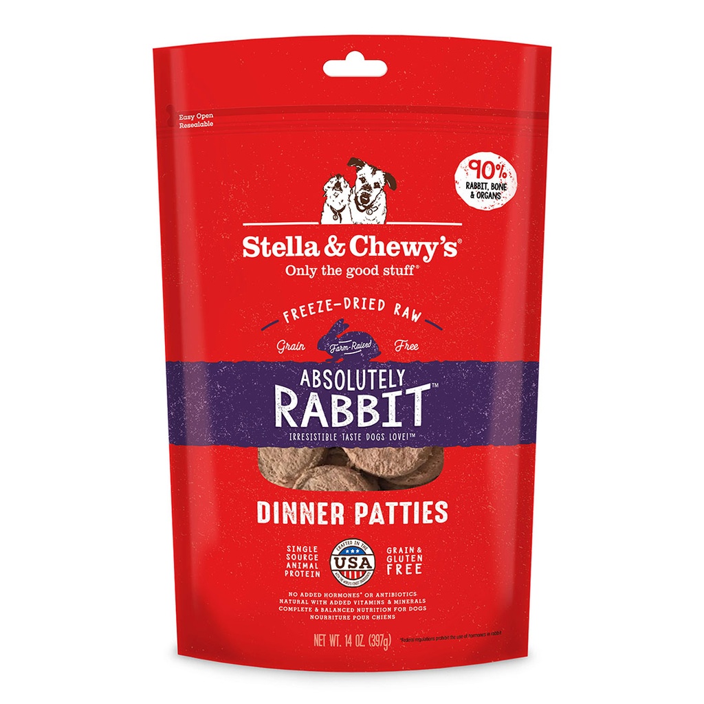 Stella & Chewy's 狗凍乾生肉主糧 Rabbit Dinner極度兔惑(兔肉配方)5.5oz