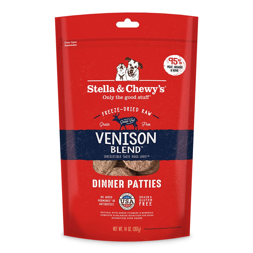 Stella & Chewy's 狗凍乾生肉主糧 Venison Blend Dinner 小鹿撞羊(鹿肉羊肉配方)5.5oz