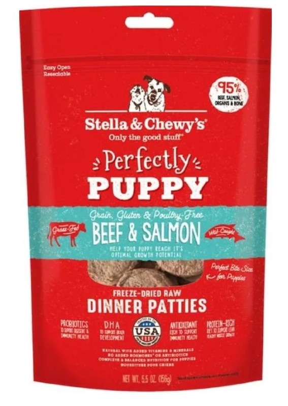 Stella & Chewy's 狗凍乾生肉主糧 Puppy Beef & Salmon Dinner 狗BB系列(牛肉三文魚配方)5.5oz