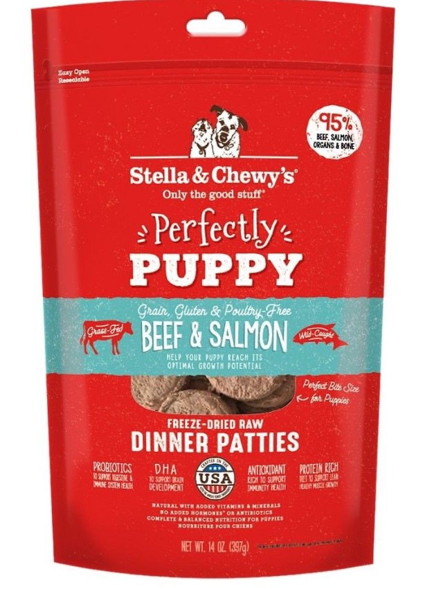 Stella & Chewy's Prefectly Puppy Beef & Salmon freeze-dried dog food 14OZ
