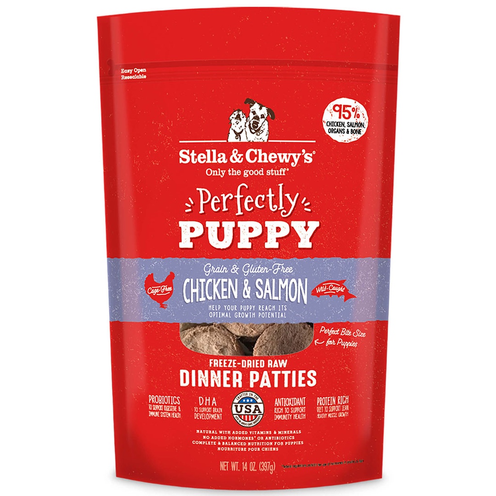Stella & Chewy's Prefectly Puppy chicken & Salmon freeze-dried dog food 14OZ