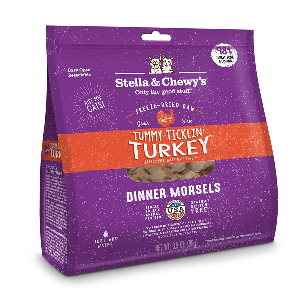 Stella & Chewy's - Freeze Dried Tummy Ticklin' Turkey Dinners Morsels (Cats) 8oz