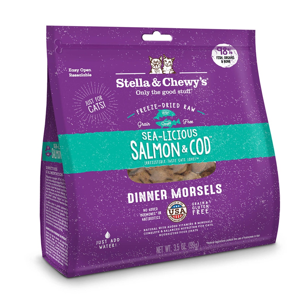 Stella & Chewy’s Cat Freeze-Dried Salmon & Cod Morsels 8oz