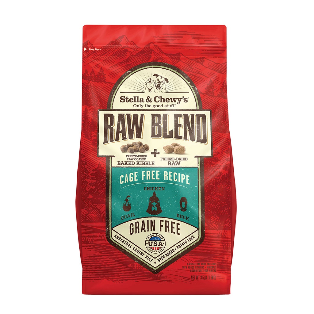 Stella & Chewy's Raw Blend Baked Kibble( Cage-Free) 22lbs