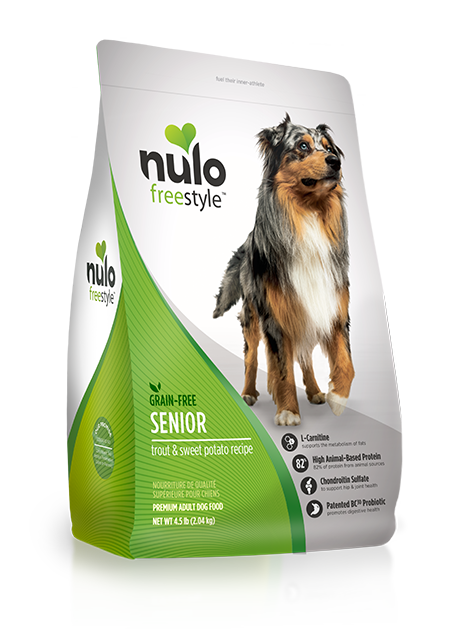 Nulo FreeStyle High-Protein Kibble For Seniors Trout & Sweet Potato Recipe Dry Dog Food 4.5lbs