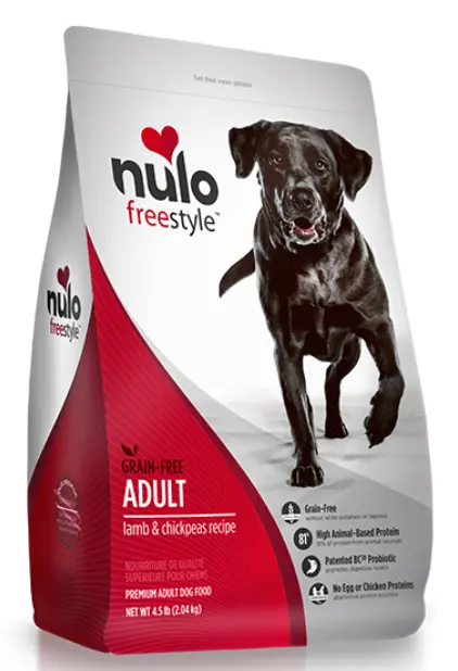 Nulo FreeStyle High-Protein Kibble Lamb & Chickpeas Recipe Adult Dry Dog Food 24lbs