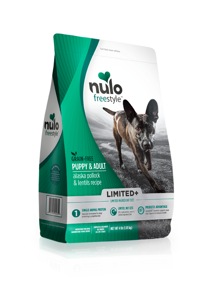 Nulo Freestyle Hight-Protein Kibble Limited Alaska Pollock & Lentils Recipe Dry Dog Food 4lbs