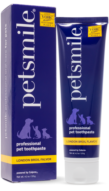 Petsmile Professional Pet Toothpaste London Broil Flavor 專業牙科護理免刷牙膏​​​​ 貓狗適用 (烤肉味) 美國製造 119g
