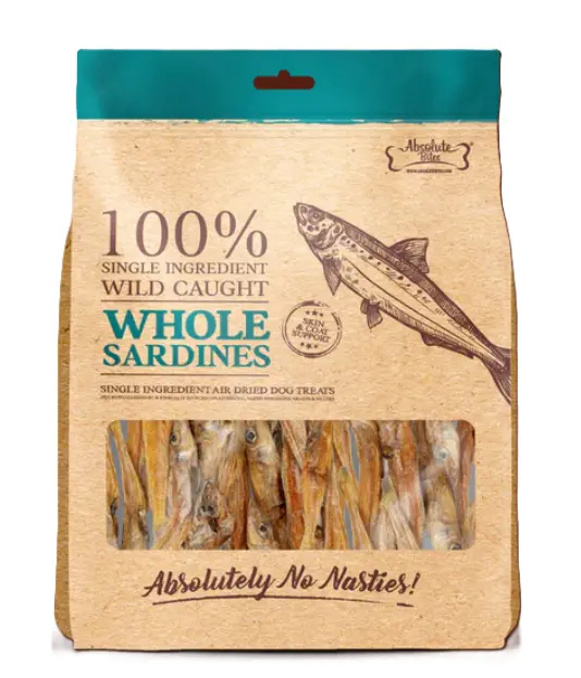 Absolute Bites Freeze Dried Sardine Dog Treats 60g