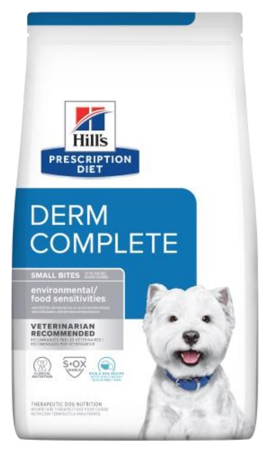 Hill's 希爾思 Derm Complete 環境或食物過敏感 皮膚全能照護配方 (細粒) 處方糧 狗糧 6.5lbs