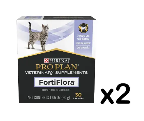 (Twins Pack) Pro Plan FortiFlora Probiotic Supplements For Cats 30Packs