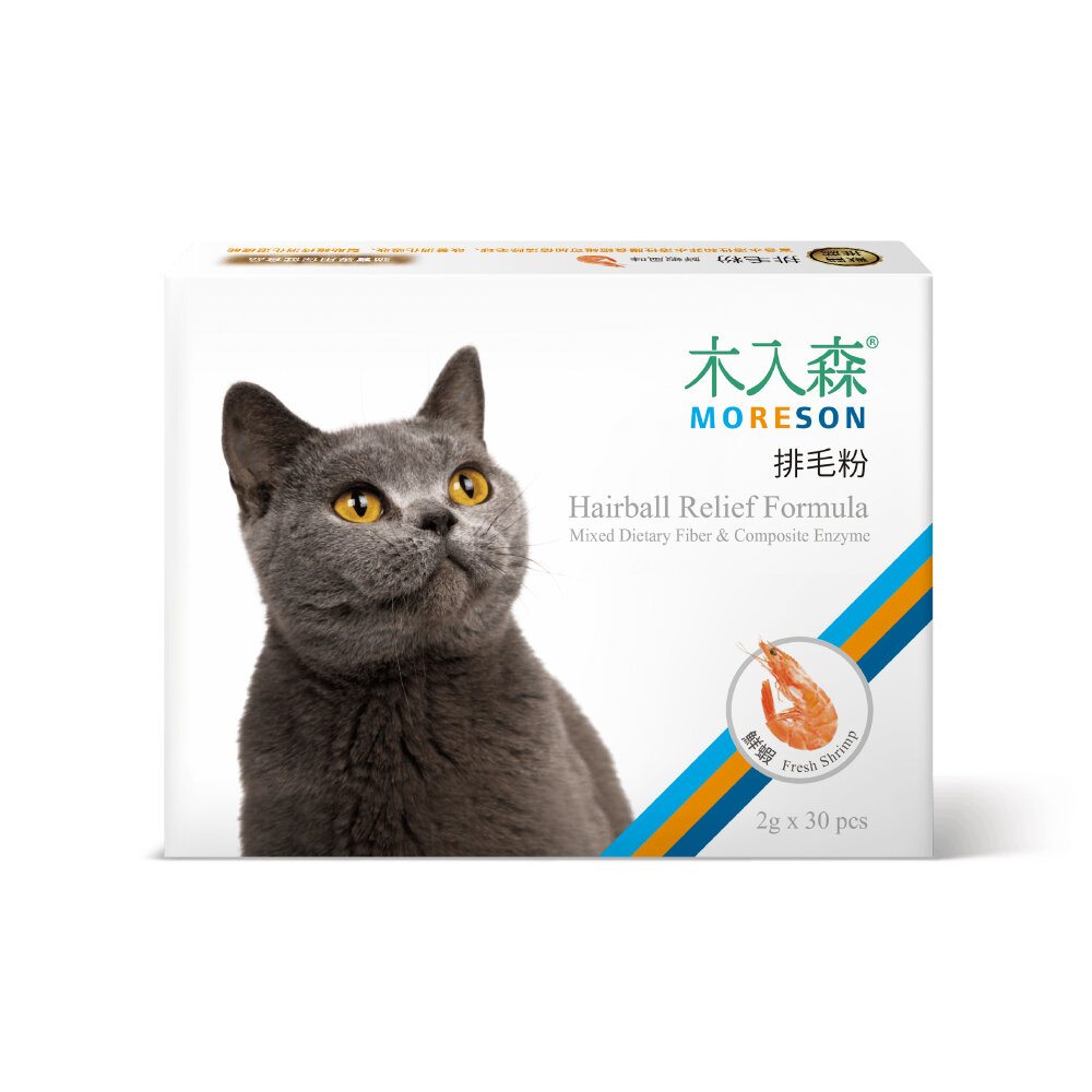 Moreson Hairball Relief Formula - shrimp flavor 30 packs/box