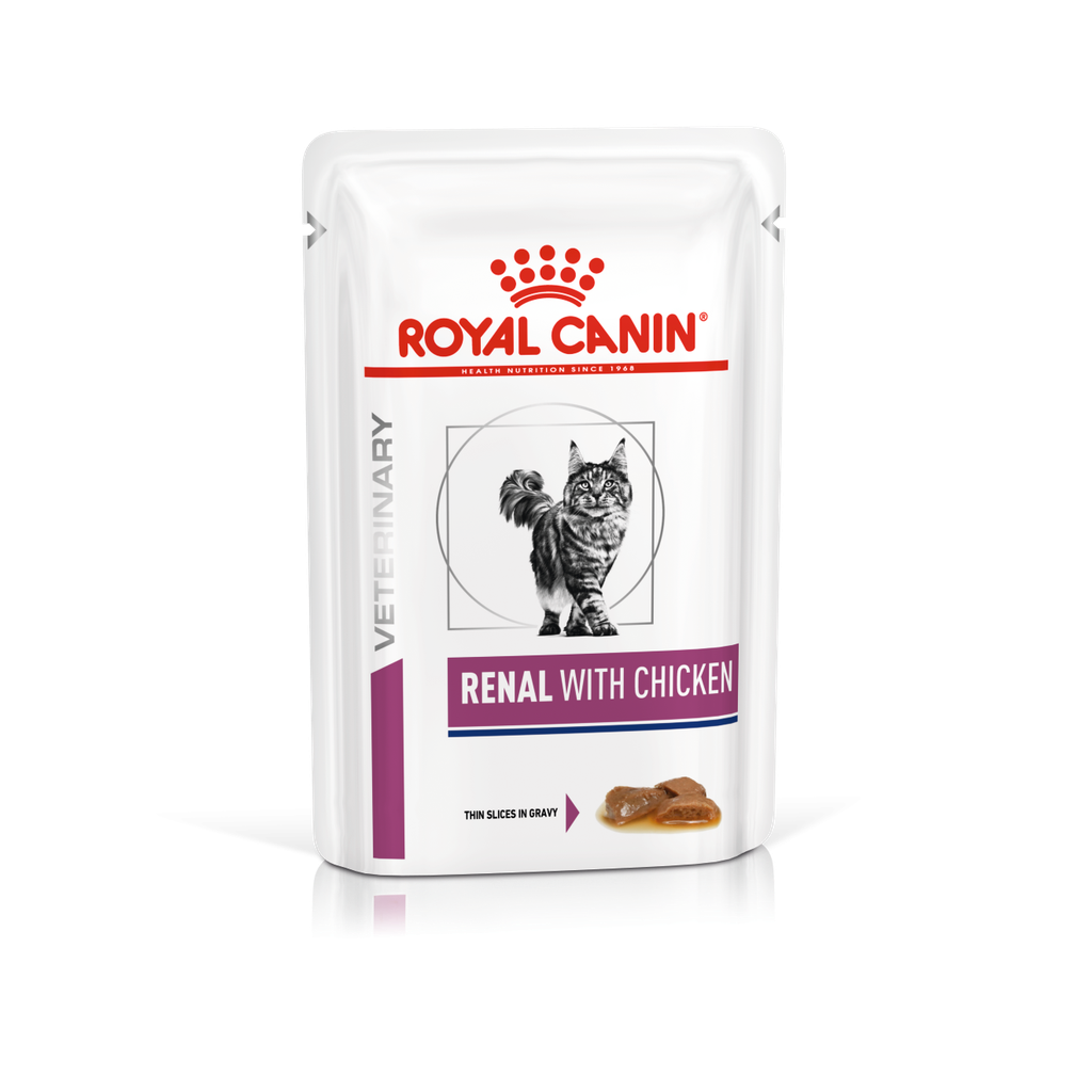 Royal Canin RENAL 腎臟 處方糧 (精煮肉汁系列-雞肉味) 貓濕糧  85g*12包