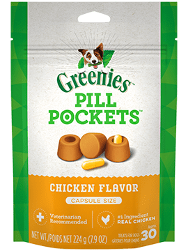 Greenies Pill Pockets Medicated Treats for Dogs (Chicken Flavor) Capsules 7.9oz