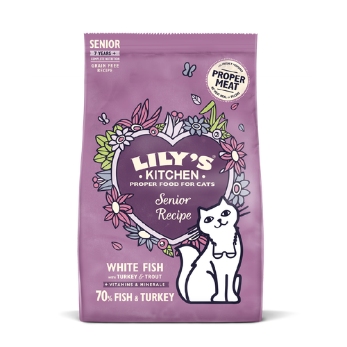 Lily's Kitchen 無穀物鮮魚 老貓專用餐 貓乾糧 800g