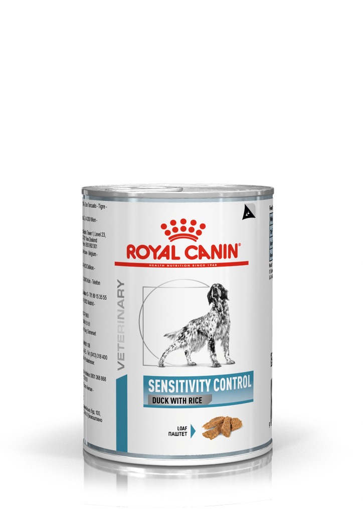 Royal Canin Prescription Diet SENSITIVITY CONTROL (Duck with Rice in Loaf) Canned Dog Food 410g x 12